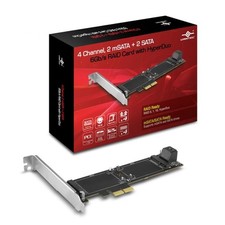 Vantec UGT-MST644R 4 Channel 2 mSATA + 2 SATA 6Gb/s PCIe-Low Profile Bracket picture