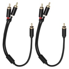 RCA Y-Adapter Splitter Cable 1Ft - 2 Male Connectors - Audio Connection picture