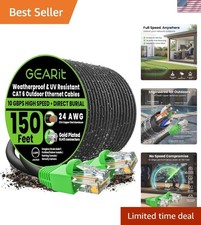 Durable 150ft Cat6 Ethernet Cable for Fast Networking - UV-Proof & Direct Burial picture