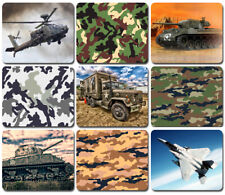 CHOOSE YOUR DESIGN Military ARMY - Mouse Pad Mat Mousepad -Camo Tank Fighter Jet picture