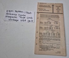 IBM System /360 Reference Data Magnetic Tape Units 2401 2404 & 2415 Vintage B-1 picture