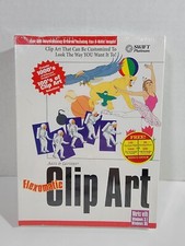 Flexomatic Clip Art Brand New Sealed 3.5 Floppy Disk PC Software Windows 3.1 95 picture