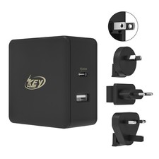 45W USB-C GaN Charger with International Power Adapter Includes UK/EU/Au Plugs picture