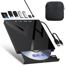 7 in 1 External Blu Ray Drive, External Blueray/DVD Drive for PC with SD/TF Port picture