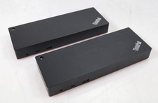 Lot 2x Lenovo ThinkPad Thunderbolt 3 Dock 40AC USB-C Dual 4K No AC Adapter picture