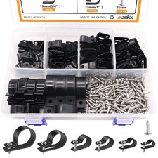 306PCS Cable Clips Wire Clips Assortment Kit Nylon Plastic R-Type Cable Clamps W picture
