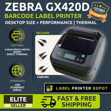 ✅Zebra GX420D Desktop Thermal Label Printer, 4-Inch Width, USB, Network🔥⭐ picture
