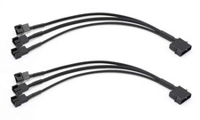 2 Pack Molex to 3 Pin or 4 Fan Adapter Computer PC Case Power...  picture