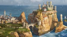 Landscape nature castle tower rocks a song of ice and Custom Gaming Mat Desk picture