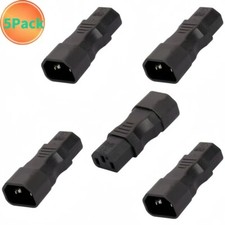 (5Pack) IEC 320 C14 to C13 straight adapter, IEC C13 to C14 180 degree adapter picture