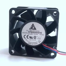 DELTA FFB0648SHE DC48V 0.24A 60*60*38MM 3-Wire Dual Ball Cooling Fan picture