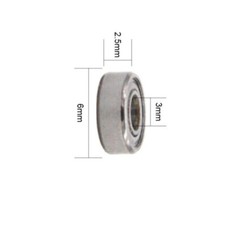 3x6x2.5mm Miniature Steel Bearings Deep Groove Ball Bearing 10pcs MR63ZZ L-630 picture