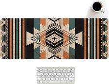 Western Desk Accessories Rug Western Mouse Pad Stuff, Vintage Aztec Rug Desk Mat picture