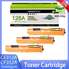3PK CE312A Yellow Toner Cartridge For HP LaserJet 100 MFP M175a M175nw Pro M275 picture
