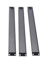 3x Middle Atlantic VT1 Vented Rack Panel 1U 1 Space Plate Flat Black w843 picture