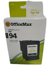 Black HP 94 Re-manufactured Ink Cartridge OfficeMax Replacement Sealed C8765WN picture