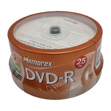Memorex 25 Pack DVD-R  6X  4.7 GB  120 Minutes Recordable New & Sealed picture
