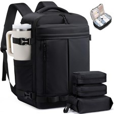 LOVEVOOK 40L Travel Backpack for Women Men, Airline 4-Piece Set, Black picture