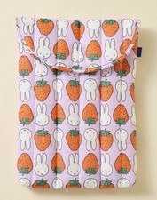AUTH NEW BAGGU Puffy Laptop Sleeve Quilted Case Pouch Bag Strawberry Miffy picture