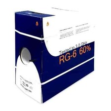 1000Ft RG6/U 60% Dual Shield Bare Copper Black picture