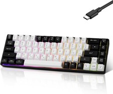 60 Teclado Mecanico Para Juegos Por Ciento, Mezcla De Grises Y Negros Teclas De picture