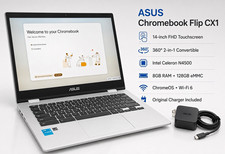 ASUS Chromebook Flip CX1 14” Touch N4500 8GB 128GB 2-in-1 Open Box picture