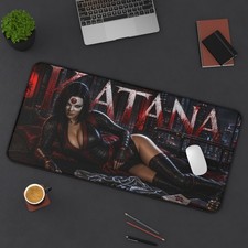 Katana Mouse Pad, DC Comics XXL Gaming Desk Mat, Samurai Heroine Pad picture