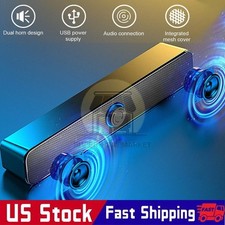 Stereo Bass Sound Computer Speakers 3.5mm USB Wired Soundbar for Desktop Laptop picture