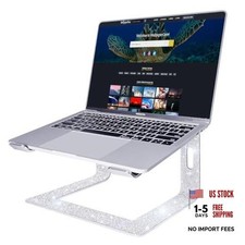Bling Aluminum Laptop Stand,Glitter Ergonomicic Computer Stand for Desk Silver picture