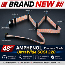 Amphenol Ultra320 Internal SCSI Cable 6x 68-Pin 48