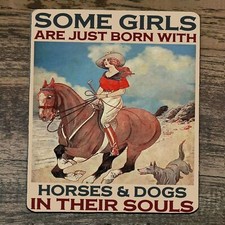 Mouse Pad Some Girls Are Just Born With Horses and Dogs in their Souls picture
