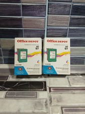 Lot Of 2 Office Depot for HP 97 Tricolor Ink C9363WN New Sealed picture