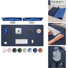 AFIING Leather Desk Pad Protector - 48 x 24 Computer Mat, Large Mouse Pad picture