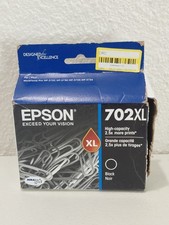 New - Epson DURABrite Ultra Black Ink Cartridge T702XL120 702XL Exp. 01/2027 picture