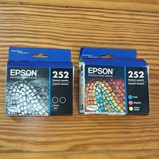 Genuine Epson 252 Standard-Capacity Color & Black Ink Cartridge Pack Ex. 04/2023 picture