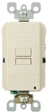 Leviton Blank Face GFCI, 20 Amp, Self Test, LED 1 Pack, Light Almond picture
