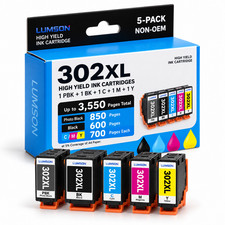 302XL T302XL Ink Cartridges 5PK (BK /PBK/C/Y/M) Compatible for XP6100 XP6000 picture