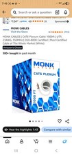 Cat6 Plenum 1000ft CMP Internet Wire 23AWG 550MHz UTP Ethernet Cable White ✅ picture