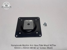 Humanscale Monitor Arm Vesa Plate Mount M/Flex 100mm M8 M2 (Black) w/ Screws picture