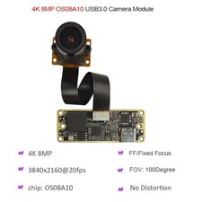 4K 8MP USB Camera Module 100° 3840*2160v Fixed Focus OTG FPC Cable No Distortion picture