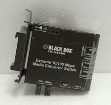 Black Box LBH100A-PD-ST-24 10/100Mbps Media Converter Switch | Used picture