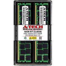 ATech 16GB Kit 2x8GB DDR3 1600MHz PC312800R ECC RDIMM 2Rx4 Dual Rank 1.5V Reg... picture