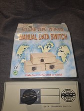 NOS VINTAGE MANUAL DATA SWITCH - AB SIGNAL SHARING/TRANSFER DEVICE picture