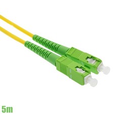 5M SC/APC to SC/APC Fiber Optic Simplex Singlemode Optical Patch Cable Yellow picture