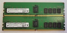 Micron 2 x 16GB DDR4-21300 PC4-2666V-R 2Rx8 288-Pin RDIMM Memory MTA18ASF2G72PDZ picture