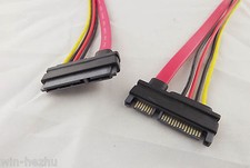 1x 22 Pin 7+15 pin Male To Female SATA Data HDD Power Combo Extension Cable 30cm picture