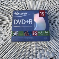 Sealed 10pk Memorex DVD+R, Discs.  16x, 4.7gb, 120 min. picture