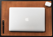 Genuine Leather Desk Mat Large Mouse Pad Table Cover Handmade Desk Blotter Gift picture