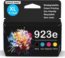 OFFICE KING 923e 923XL Ink Cartridges 4 Pack Black Cyan Magenta Yellow picture