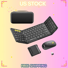 Foldable Keyboard and Mouse,Folding Bluetooth Keyboard Combo picture